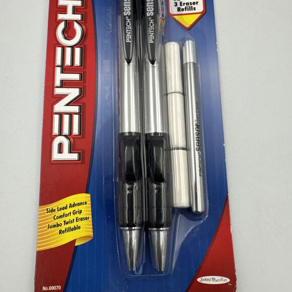 Pentech Sensor Pro Mechanical Pencils .5mm NO 69070 Jakks Pacific 2007 Pack of 2 - Picture 3 of 5